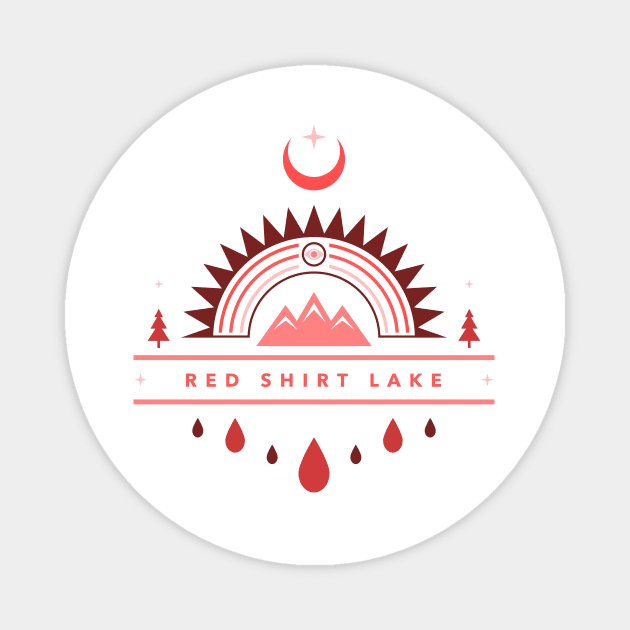 red shirt lake boho Magnet by LeapDaze